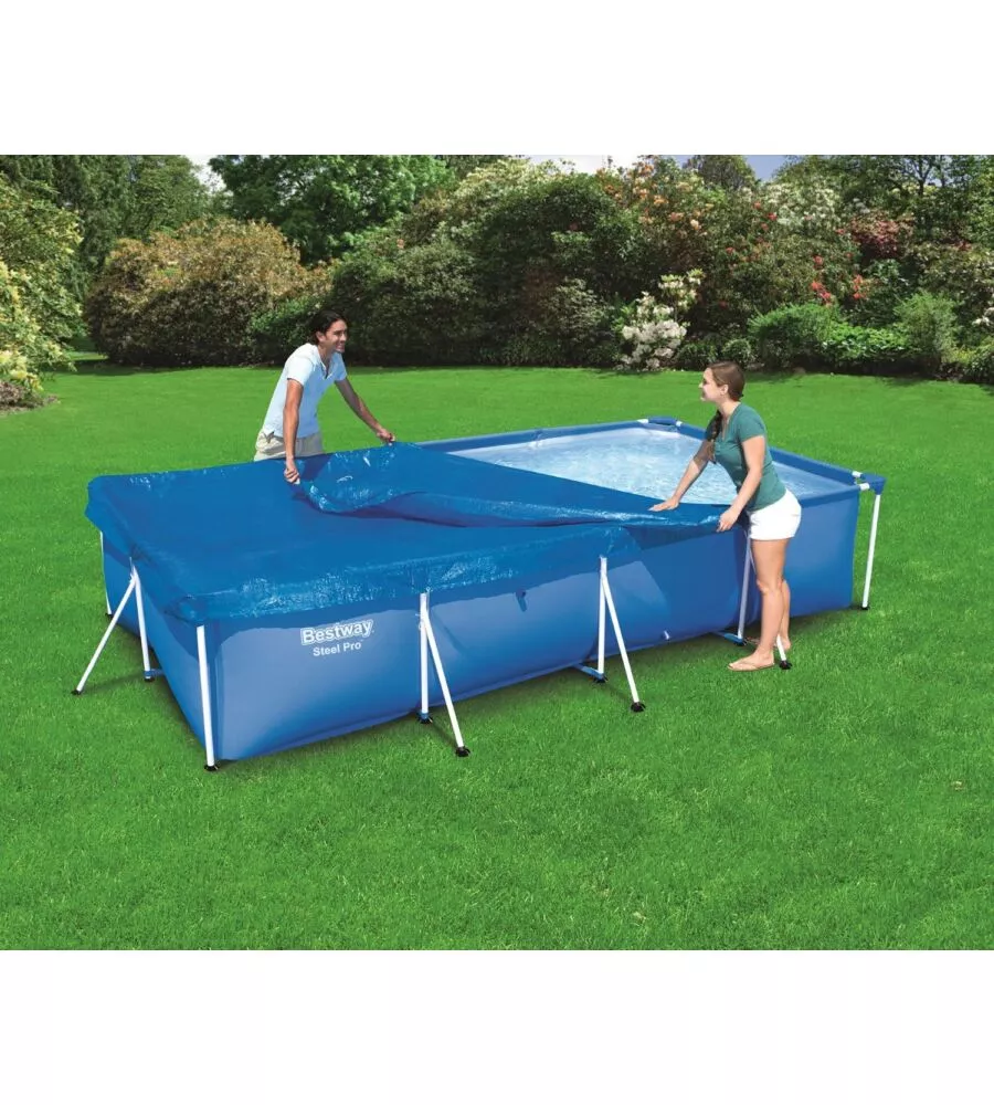 Telo di copertura per piscina da 300 cm bestway 304x205 cm - cod. 58106
